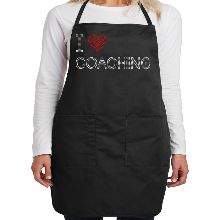 Rhinestone Bling Choose your Style I Love Coaching Heart Sports