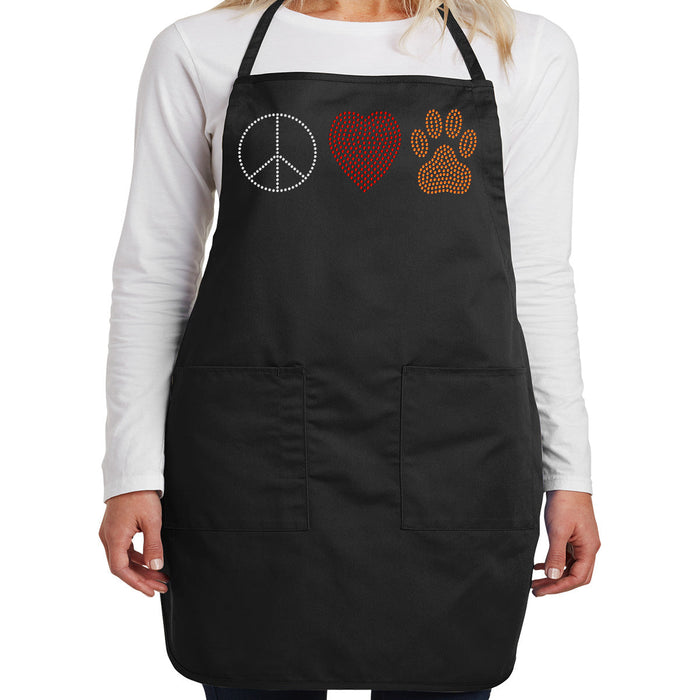 Rhinestone Bling Choose your Style Peace Love Paw Heart Dog Animals