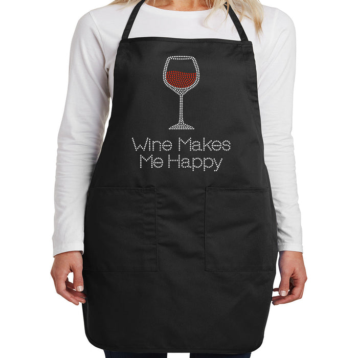 Rhinestone Bling Choose your Style Wine Makes Me Happy Glass Drinks