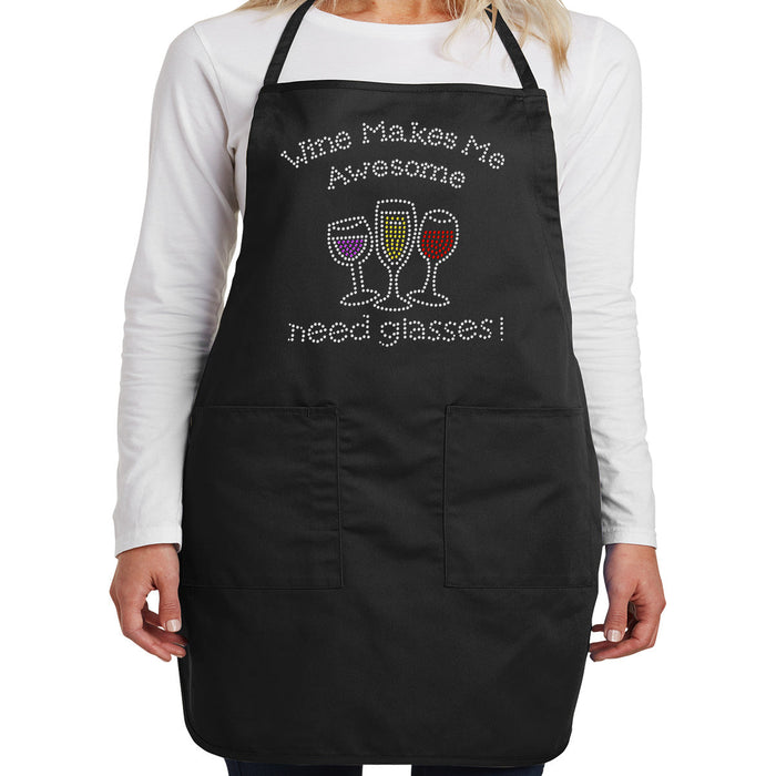 Rhinestone Bling Choose your Style Wine Makes Me Awesome Need Glassed Drinks