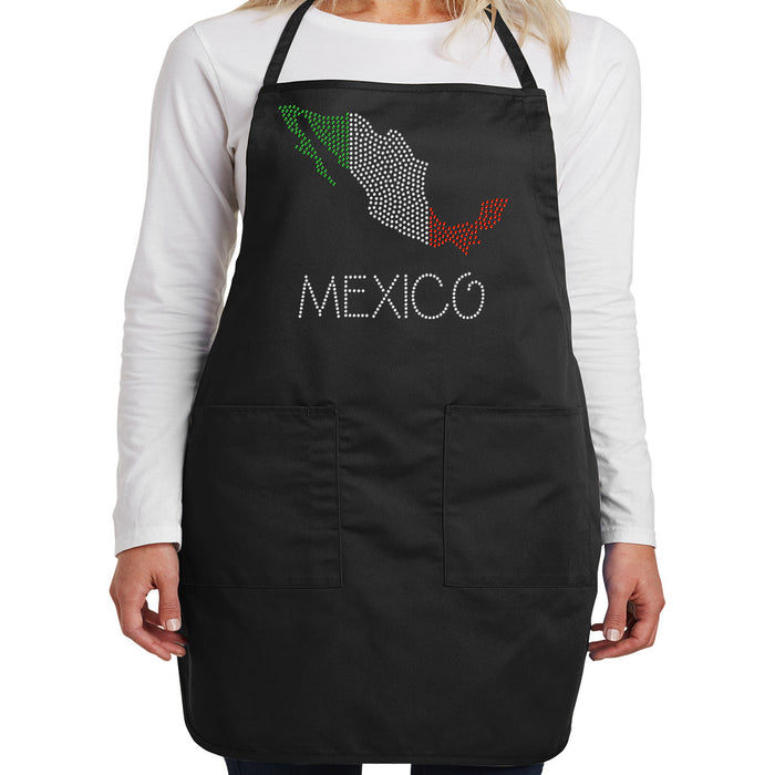 Rhinestone Bling Choose your Style Mexico Flag Map Sparkle cities