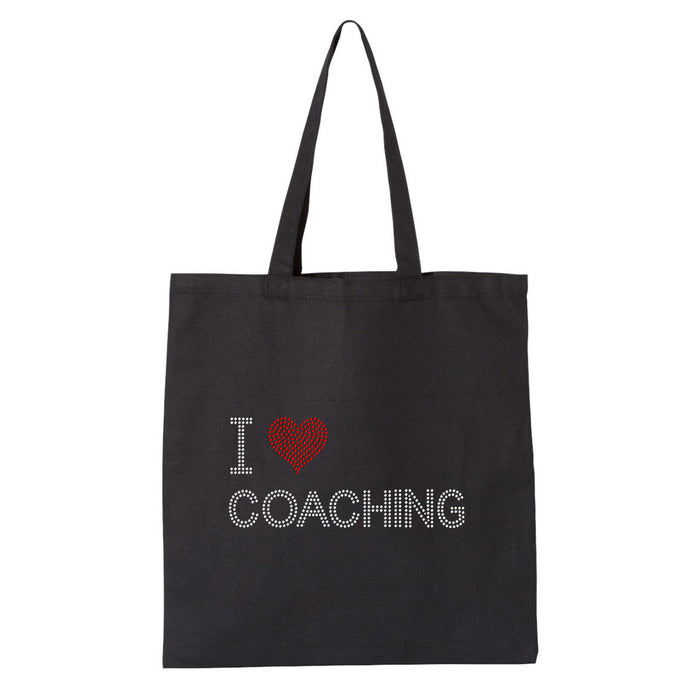 Rhinestone Bling Choose your Style I Love Coaching Heart Sports