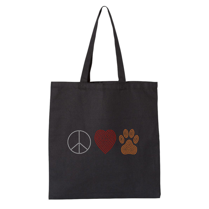 Rhinestone Bling Choose your Style Peace Love Paw Heart Dog Animals