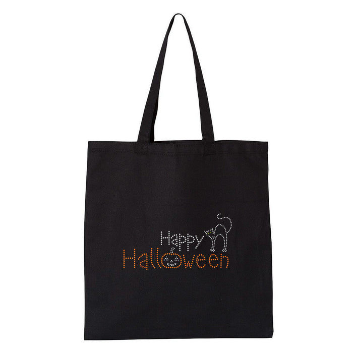 Rhinestone Bling Choose your Style Happy Halloween Cat