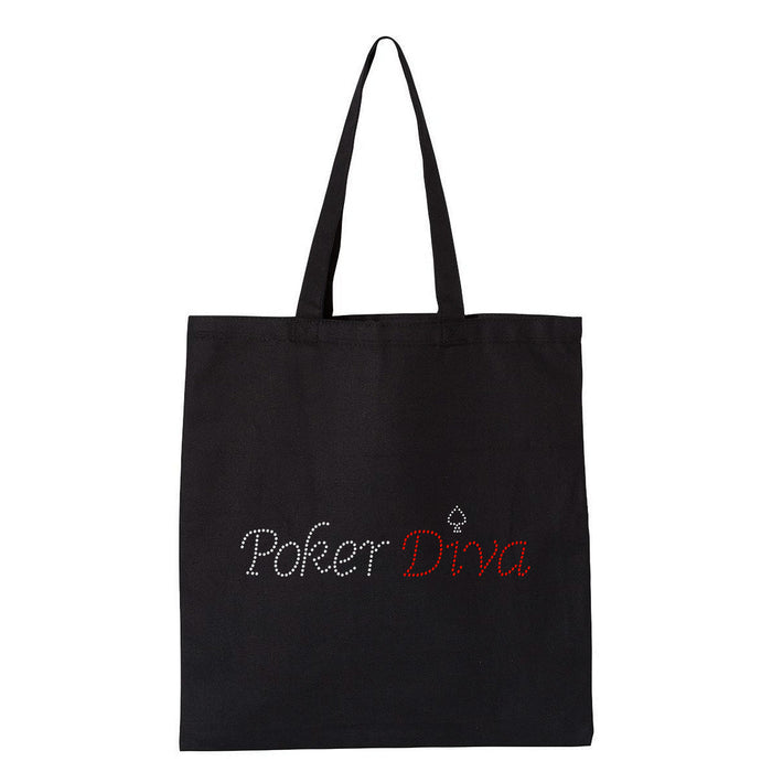 Rhinestone Bling Choose your Style Poker Diva Red White Leisure Vegas