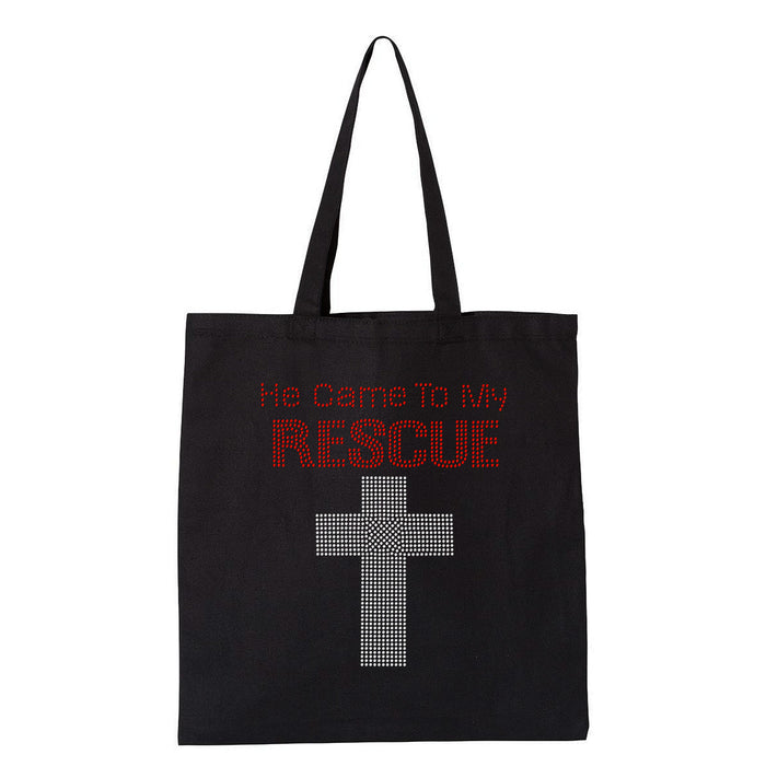 Rhinestone Bling Choose your Style He Came to my Rescue Jesus God Religion Faith