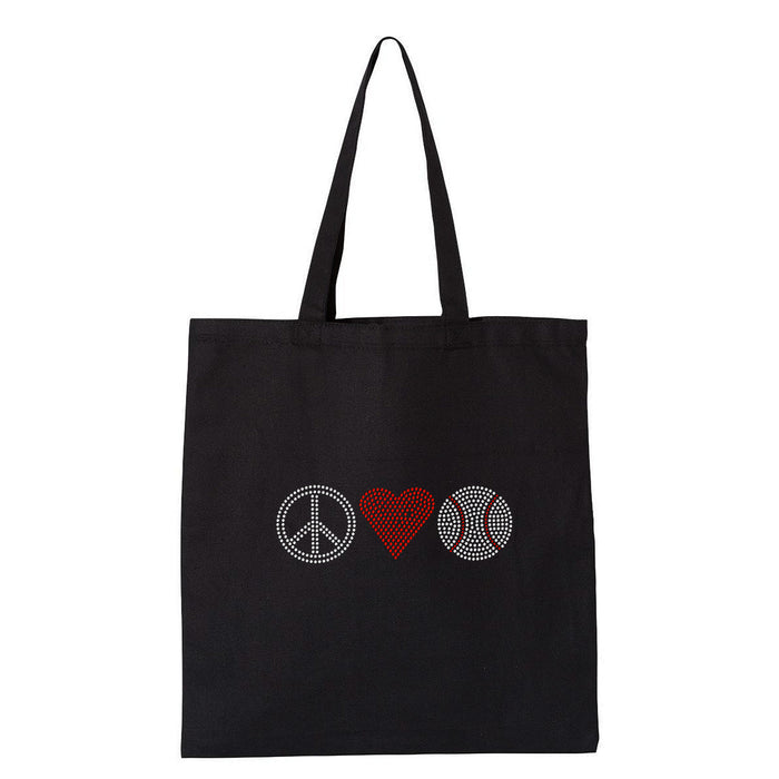 Rhinestone Bling Choose your Style Peace Love Baseball Red Heart Sports