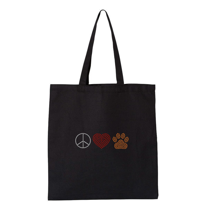 Rhinestone Bling Choose your Style Peace Sign Love Heart Dog Paw Animals