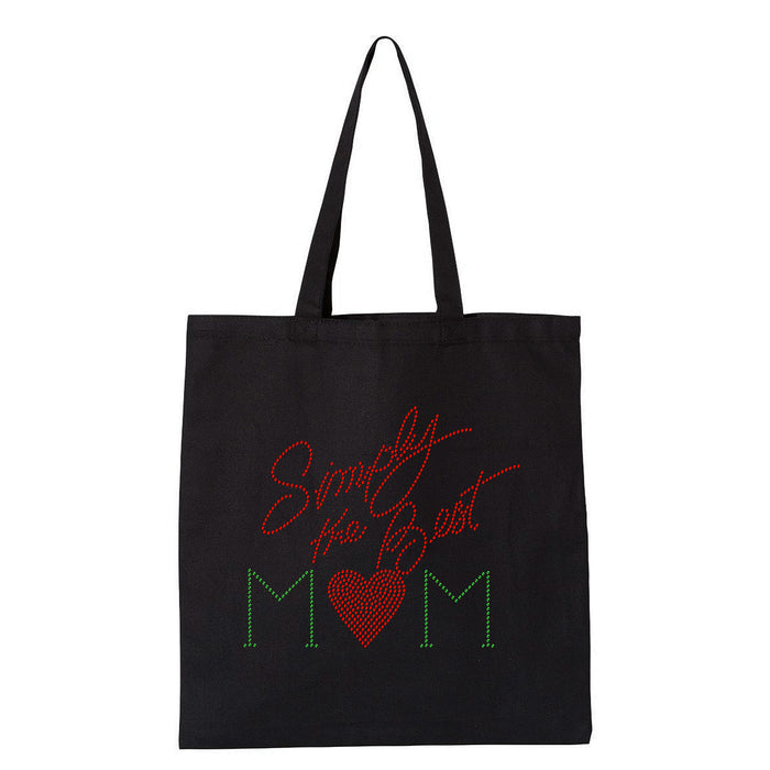 Rhinestone Bling Choose your Style Simpy the Best Mom Red Sparkle Family