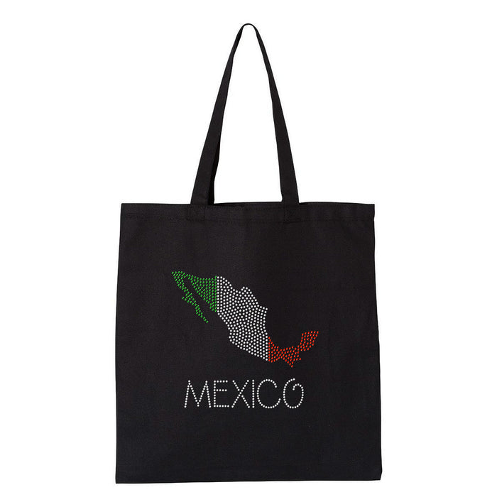 Rhinestone Bling Choose your Style Mexico Flag Map Sparkle cities