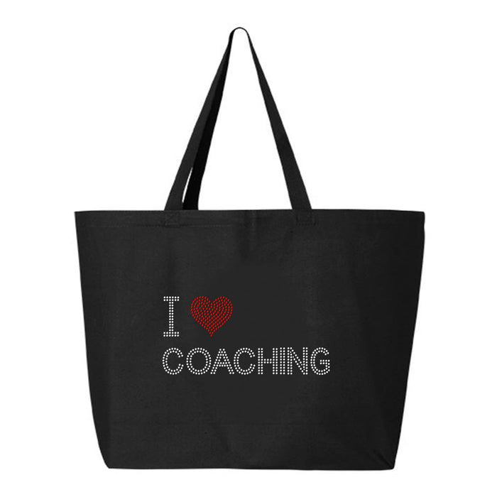 Rhinestone Bling Choose your Style I Love Coaching Heart Sports