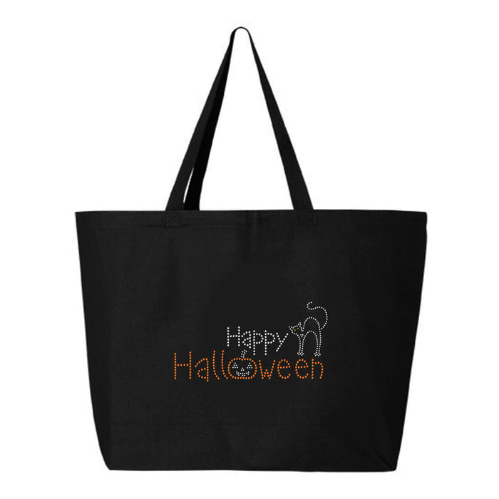 Rhinestone Bling Choose your Style Happy Halloween Cat