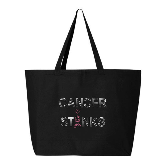 Rhinestone Bling Choose your Style Cancer Stinks Pink Ribbon Awareness