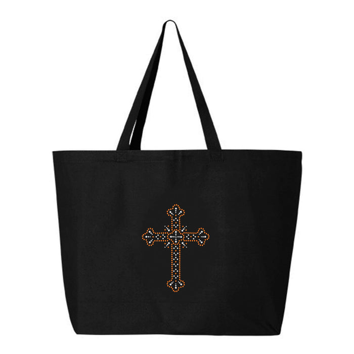 Rhinestone Bling Choose your Style Orange White Crystal Cross Religion Faith