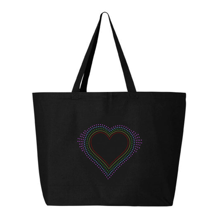 Rhinestone Bling Choose your Style Multicolor Rainbow Heart Symbols