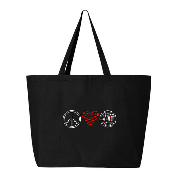 Rhinestone Bling Choose your Style Peace Love Baseball Red Heart Sports