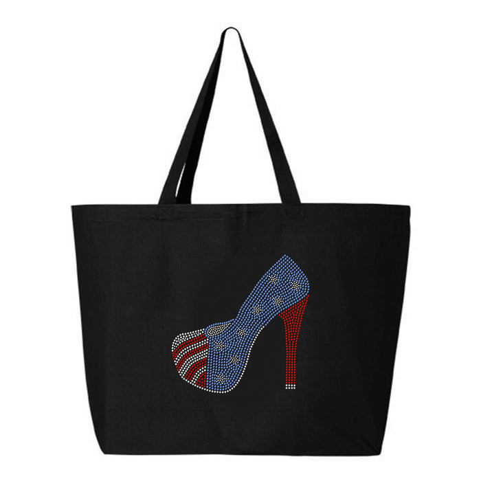 Rhinestone Bling Choose your Style American Flag Heel Shoe Patriotic