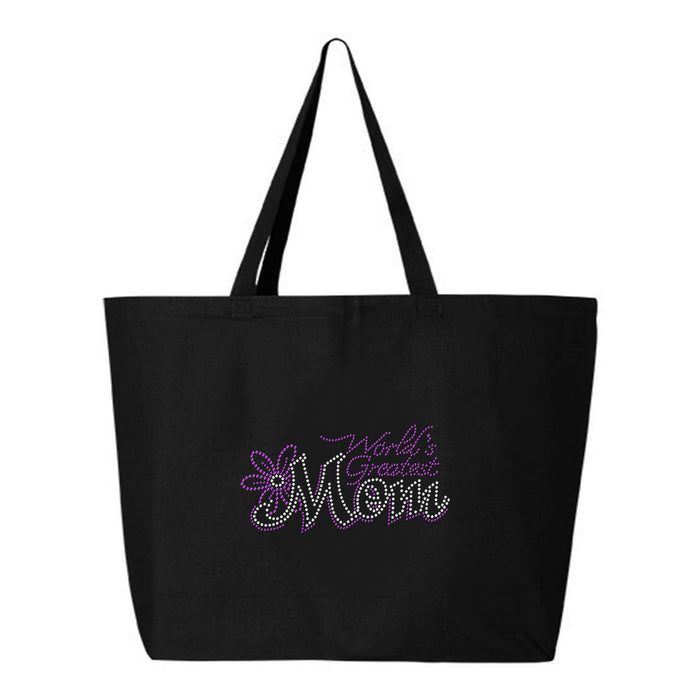 Rhinestone Bling Choose your Style World Greatest Mom Purple Family