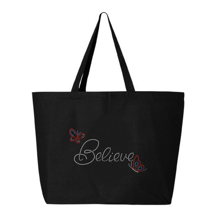 Rhinestone Bling Choose your Style Believe Butterfly Red Blue Christmas