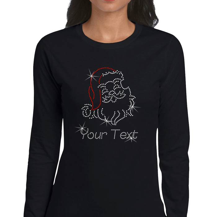 Custom Women’s T-Shirt – Christmas  Personalized Rhinestone Styles and Text