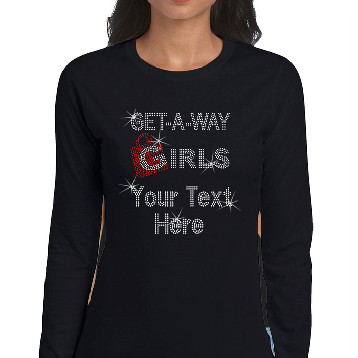 Custom Women’s T-Shirt – Divas Personalized Rhinestone Style and Text