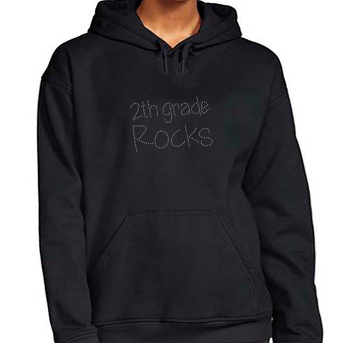 Rhinestone Bling Choose your Style 2nd Grade Rocks School Black