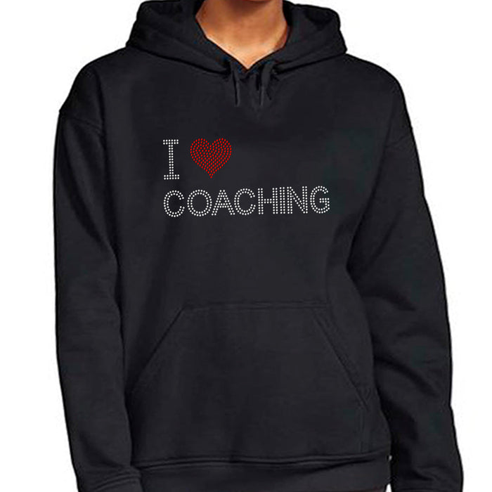 Rhinestone Bling Choose your Style I Love Coaching Heart Sports