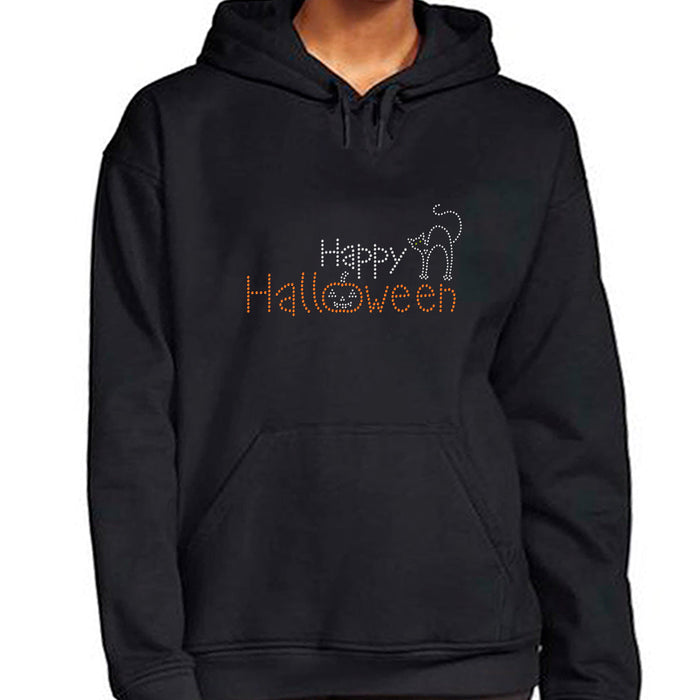 Rhinestone Bling Choose your Style Happy Halloween Cat