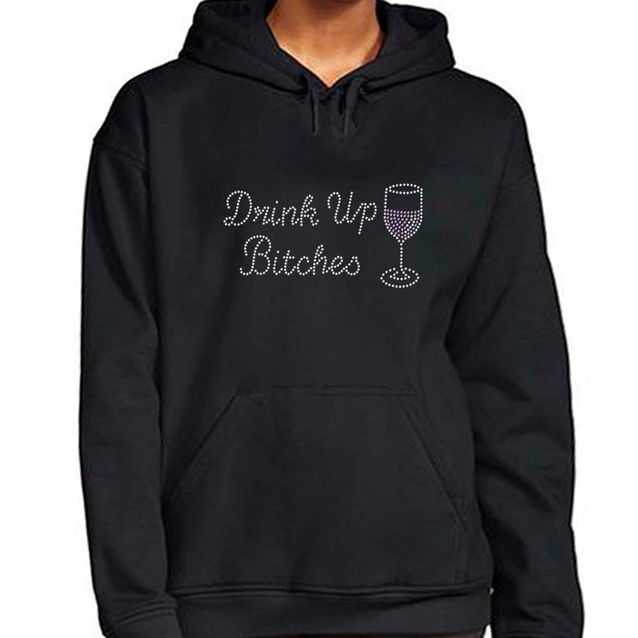 Rhinestone Bling Choose your Style Drink Up Bitches Red Wine glass Drinks