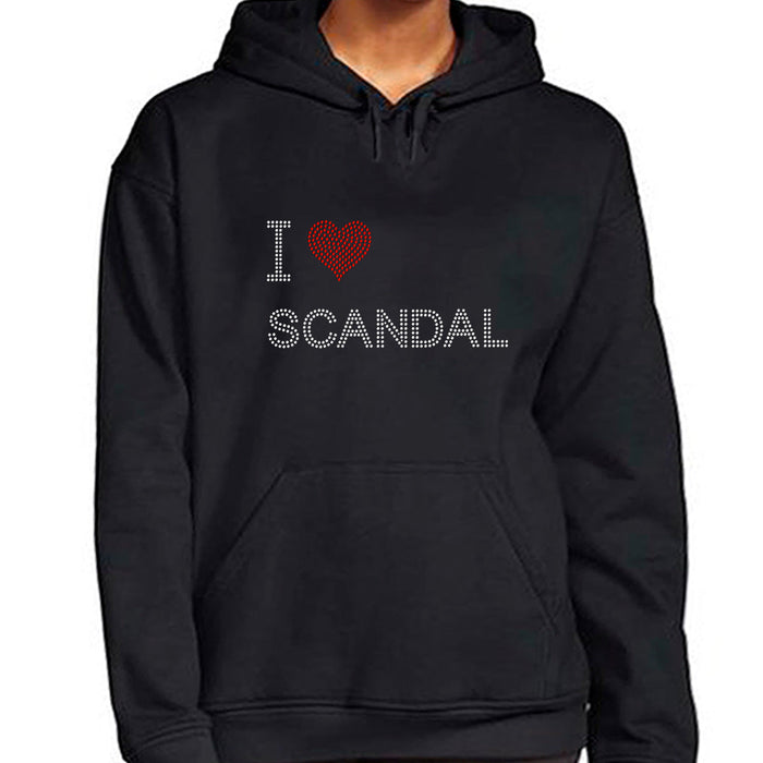 Rhinestone Bling Choose your Style I Love Red Heart Scandal Funny