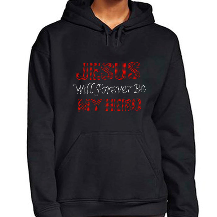 Rhinestone Bling Choose your Style Jesus Will forever be My Hero Religion