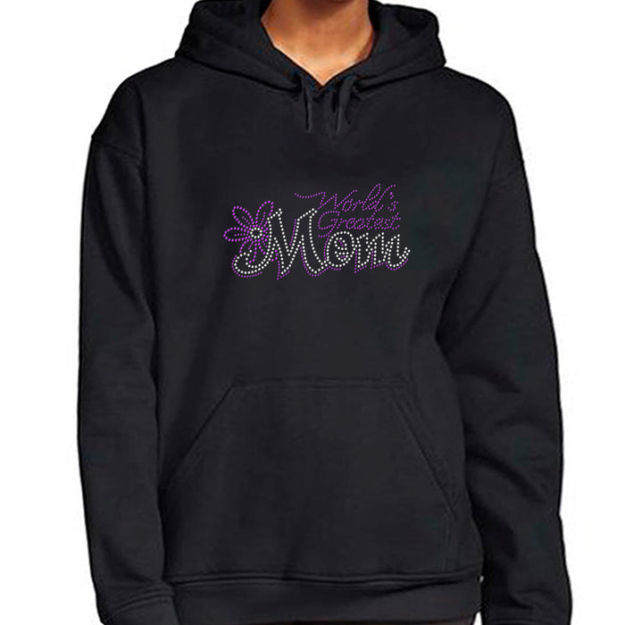 Rhinestone Bling Choose your Style World Greatest Mom Purple Family