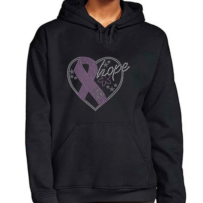 Rhinestone Bling Choose your Style Big Sparkle Heart Love Ribbon Awareness