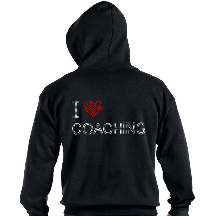 Rhinestone Bling Choose your Style I Love Coaching Heart Sports