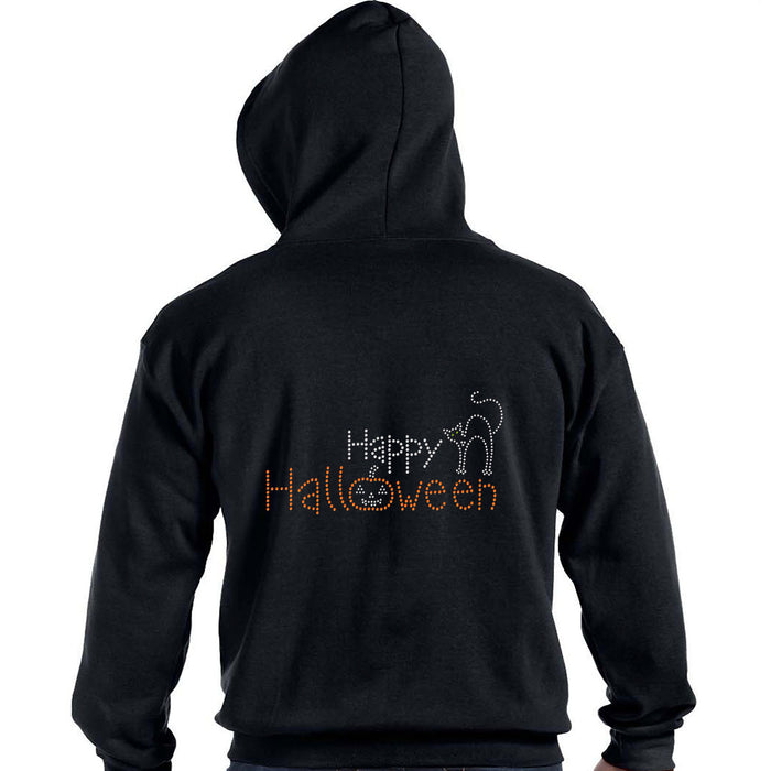 Rhinestone Bling Choose your Style Happy Halloween Cat