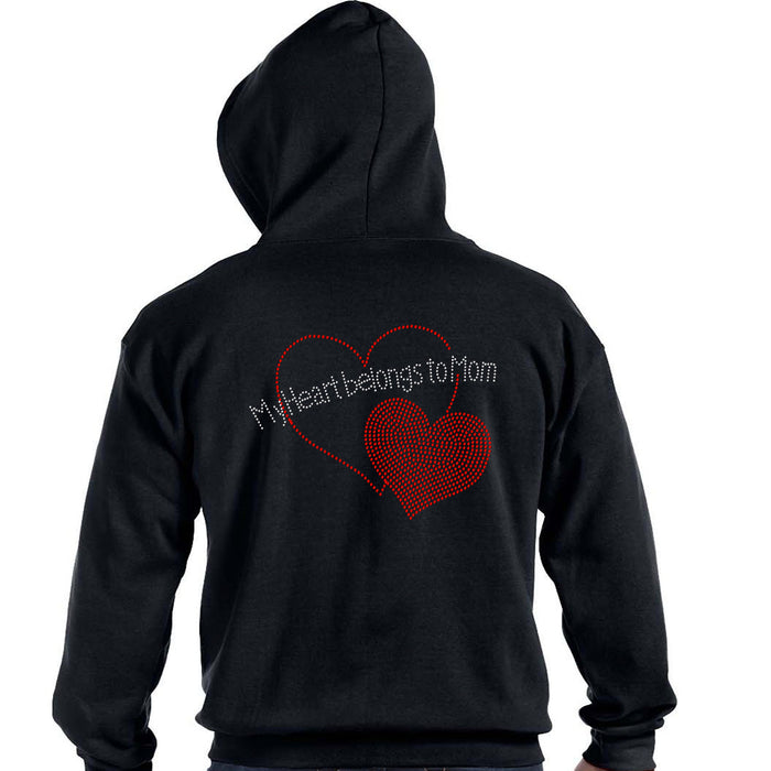 Rhinestone Bling Choose your Style My Red Heart Belongs to Mom Valentine's Family