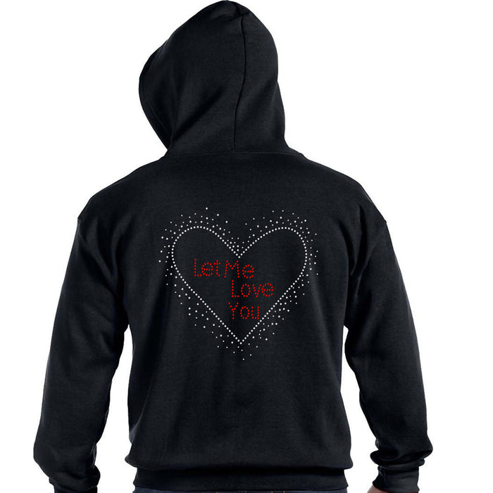 Rhinestone Bling Choose your Style Valentine Let Me Love You Heart Valentine's