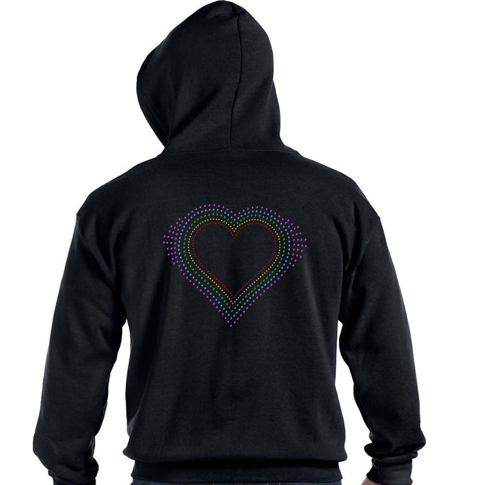 Rhinestone Bling Choose your Style Multicolor Rainbow Heart Symbols