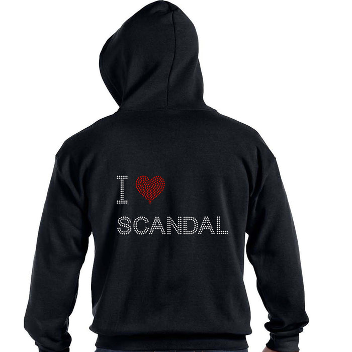 Rhinestone Bling Choose your Style I Love Red Heart Scandal Funny