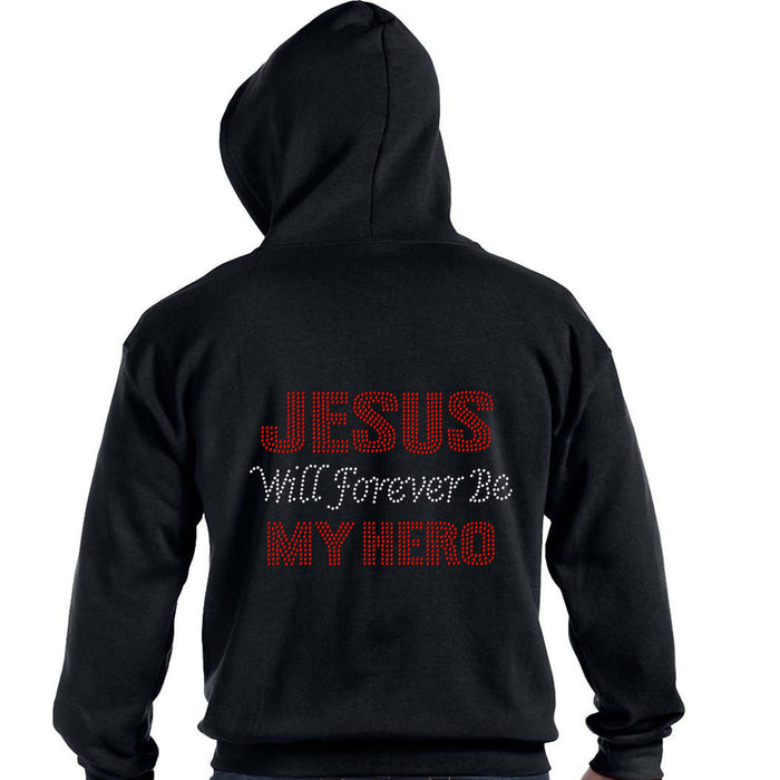 Rhinestone Bling Choose your Style Jesus Will forever be My Hero Religion