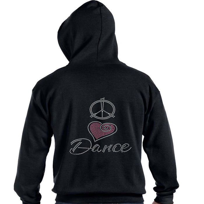 Rhinestone Bling Choose your Style Peace Love Dance Pink Heart Dance