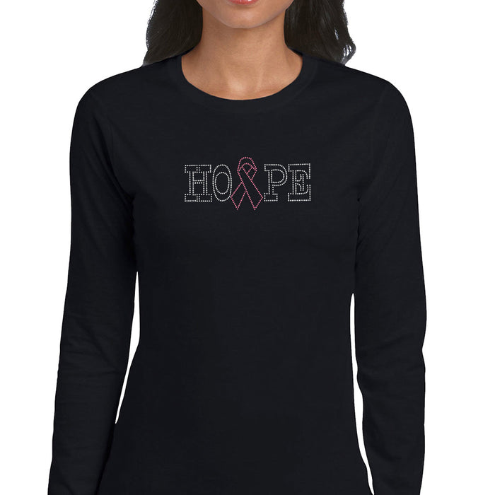 Rhinestone Bling Choose your Style Hope Cancer Ribbon Pink Awareness