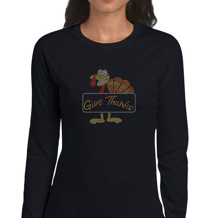 Rhinestone Bling Choose your Style Thanksgiving Turkey Give Thanks Holidays