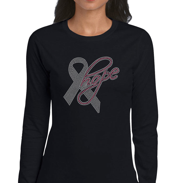 Rhinestone Bling Choose your Style Hope Pink Ribbon Awareness