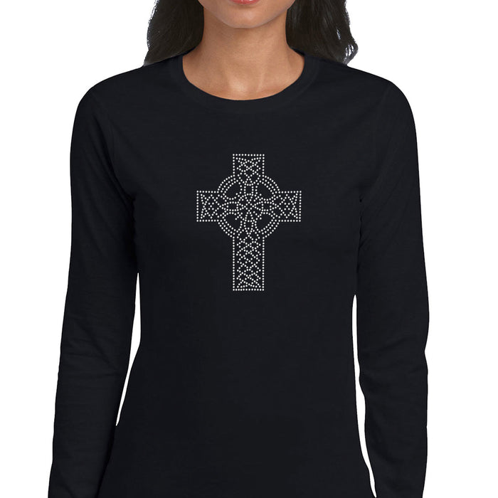 Rhinestone Bling Choose your Style Celtic Cross White Clear Religion Faith