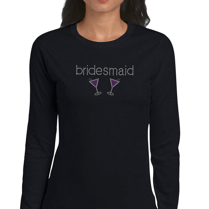 Rhinestone Bling Choose your Style Bridesmaid Martini Cocktail Drinks Bride