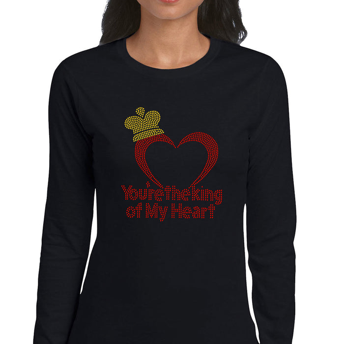 Rhinestone Bling Choose your Style You are the King my Heart Love Valentine's