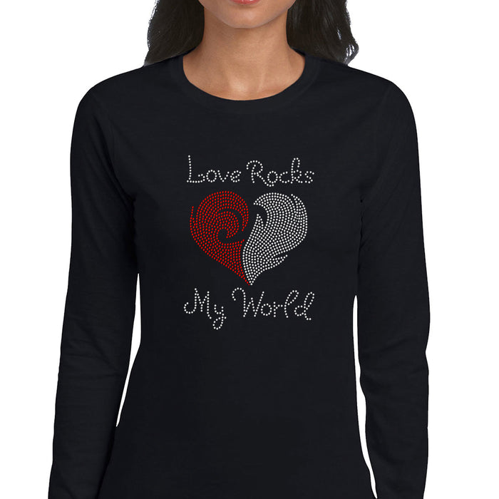 Rhinestone Bling Choose your Style Love Rocks My World Heart Valentine's