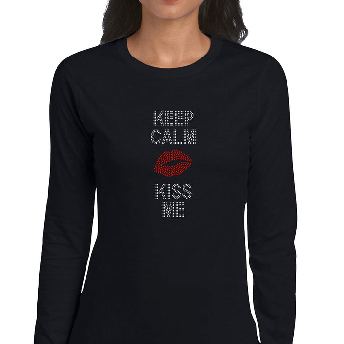 Rhinestone Bling Choose your Style Keep Calm Kiss Me Red Lips Valentine's