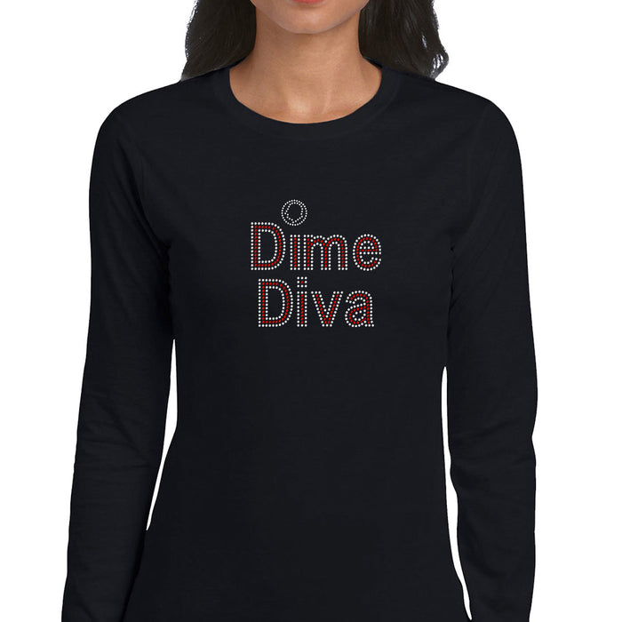 Rhinestone Bling Choose your Style Dime Diva, Sparkle White Divas